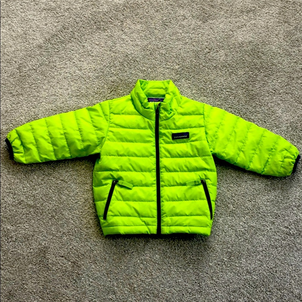 Patagonia Infant Down Jacket in Lime Green